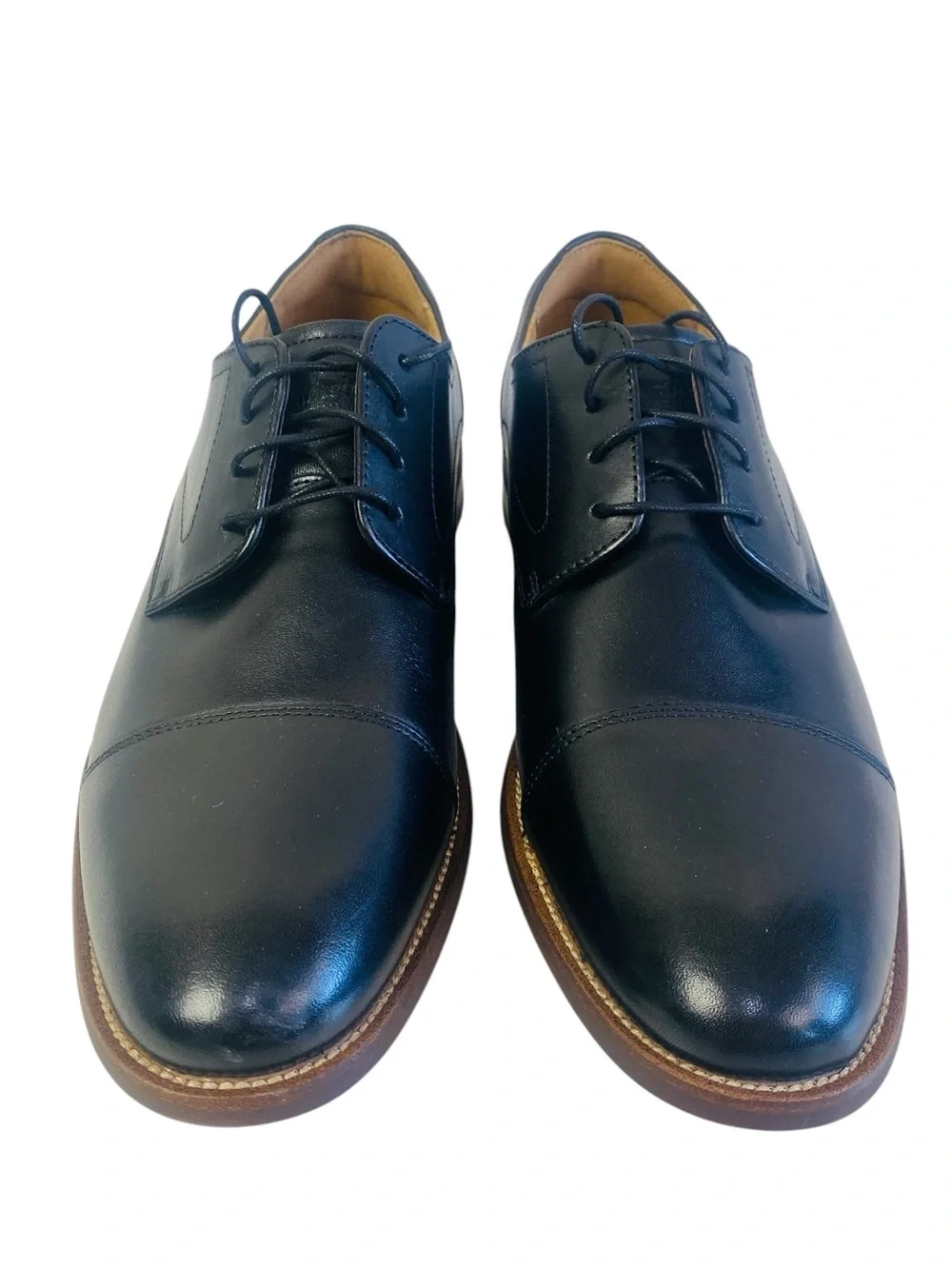Florsheim Black Leather Rico Cap Toe Oxford Shoes Size 9